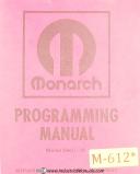 Monarch-Monarch 75, VMC three Axis Machining Center Programming Manual 1975-75-01